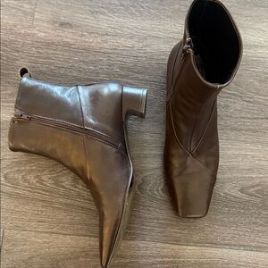 NAPOLEONI MADE IN ITALY BROWN LEATHER BOOTS 41